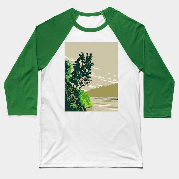 Lake Poinsett State Park on Western Bank of Lake Poinsett Crowley's Ridge Poinsett County Arkansas WPA Poster Art Baseball T-Shirt by patrimonio